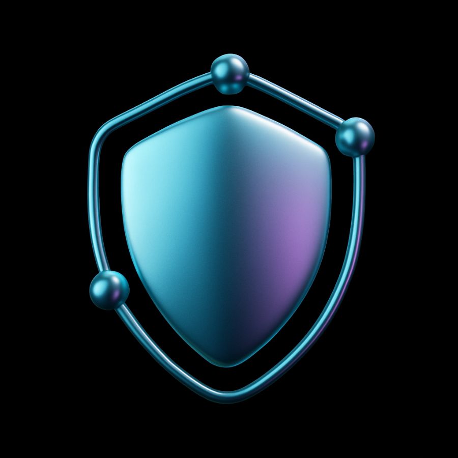Immagine di uno scudo 3d per riportare all idea di protezione e utilizzata per simboleggiare la consulenza per la protezione del sito