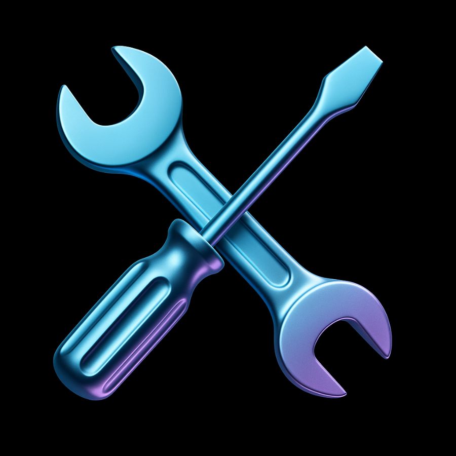 Immagine di attrezzi da lavoro per rimandare alla manutenzione di siti web